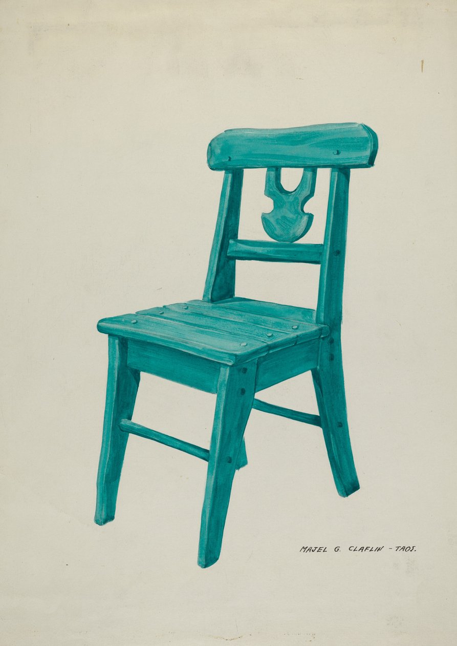 Stol, ca 1937 (akvarell) av Pieter van Hanselaere