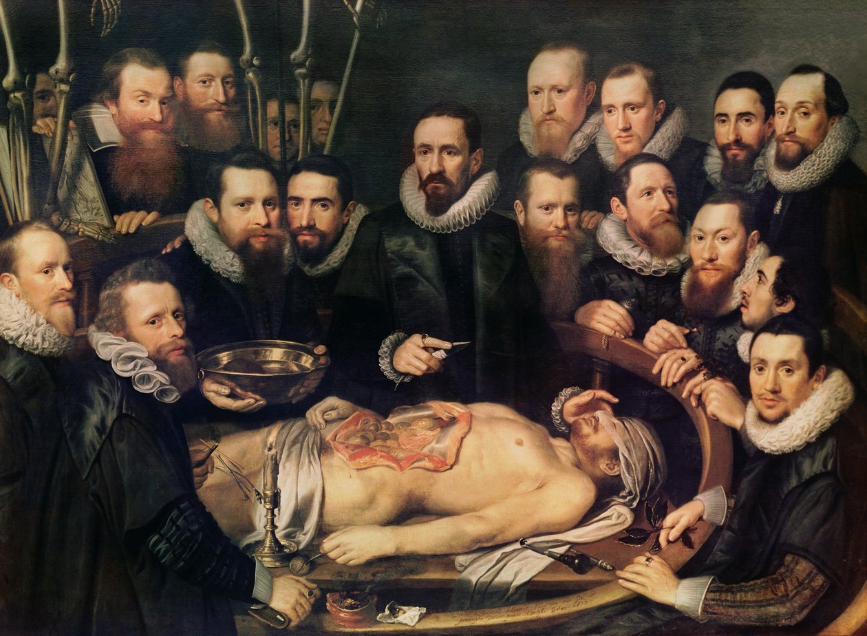 Anatomilektionen hos doktor Willem van der Meer i Delft av Pieter van Miereveld