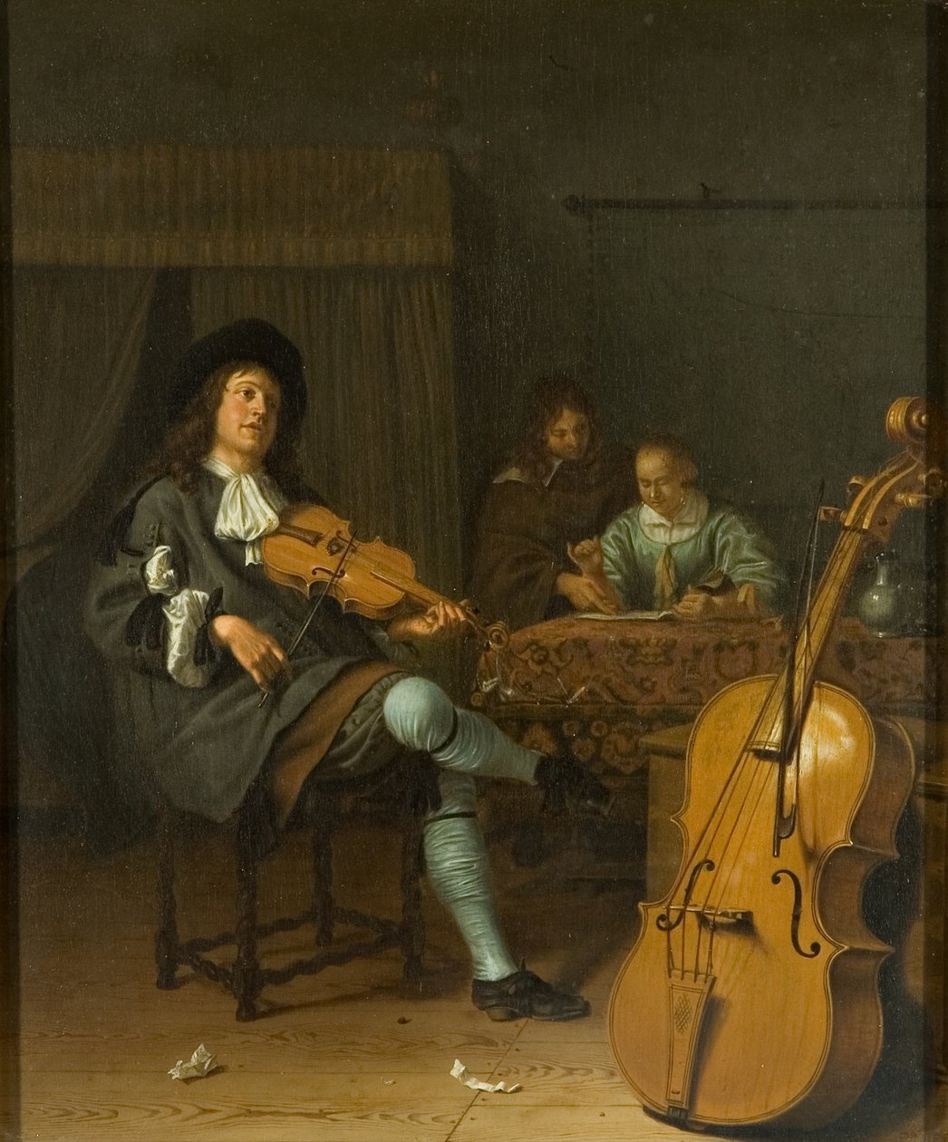 A Music Party, ca 1675 (olja på panel) av Pieter van Slingelandt