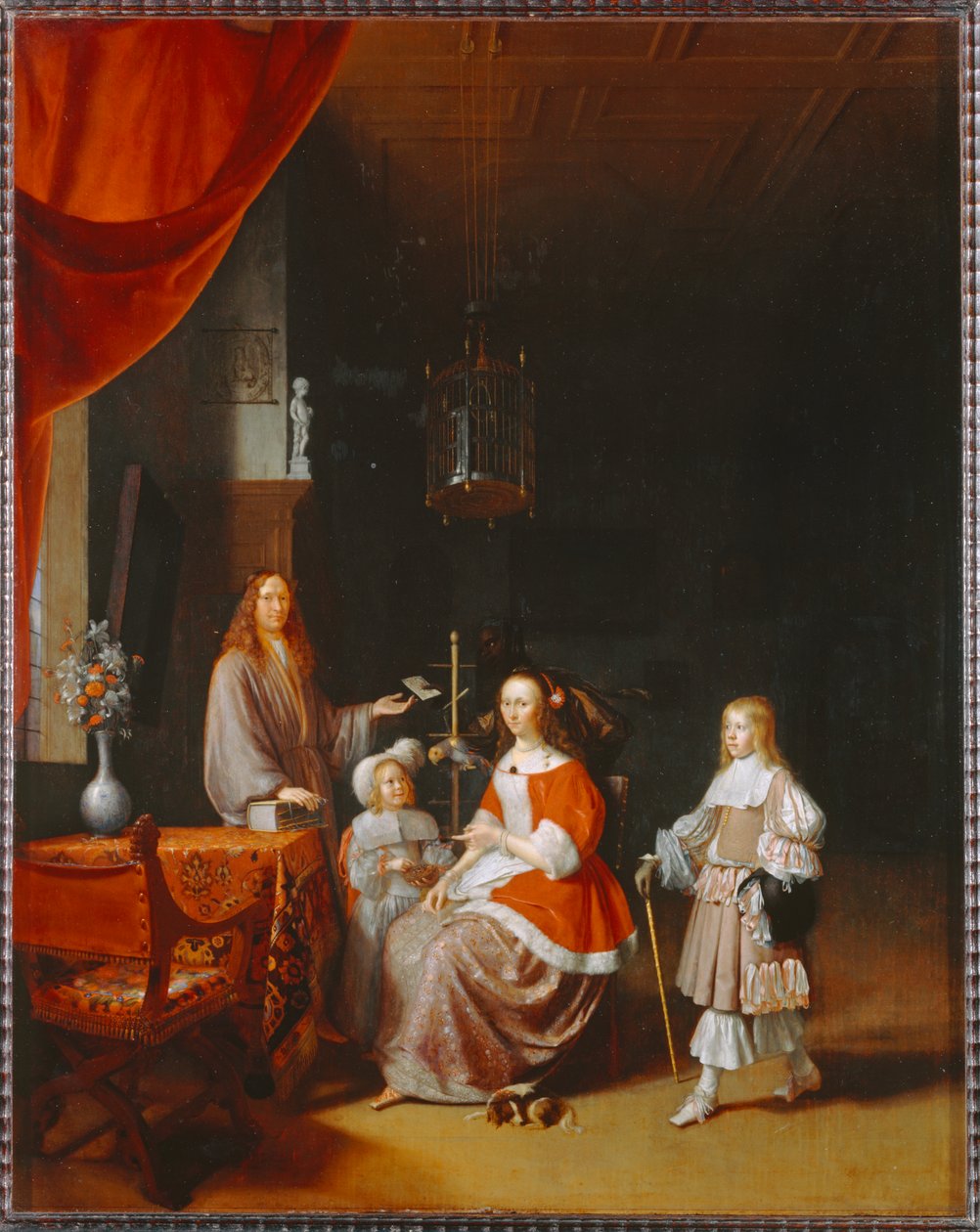 Frans Meerman, stadssekreterare i Leiden, och hans familj ... av Pieter van Slingelandt