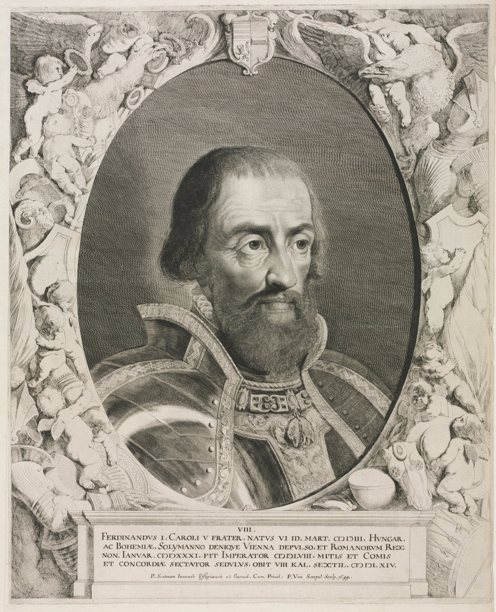 Porträtt av kejsar Ferdinand I. av Pieter van Sompel