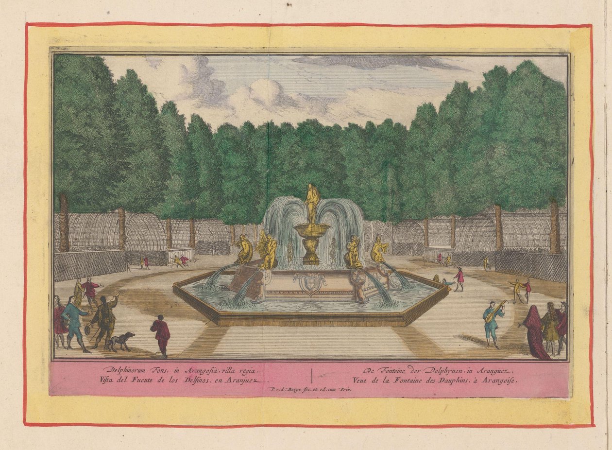 Fontein van de dolfijnen i Aranjuez De Fonteine ​​der Dolphynen, i Aranguez Theatre of Spain (...) (serietitel) av Pieter van den Berge