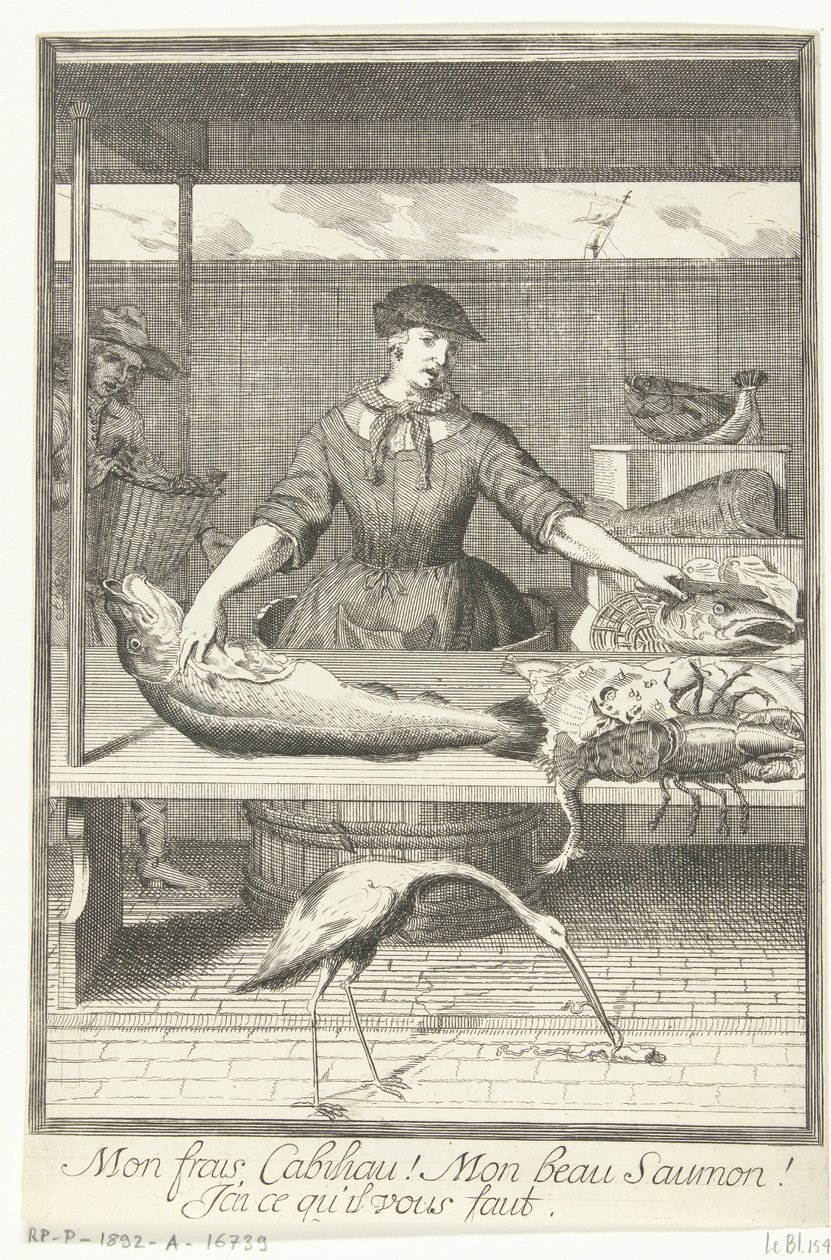 Fiskförsäljerska av Pieter van den Berge