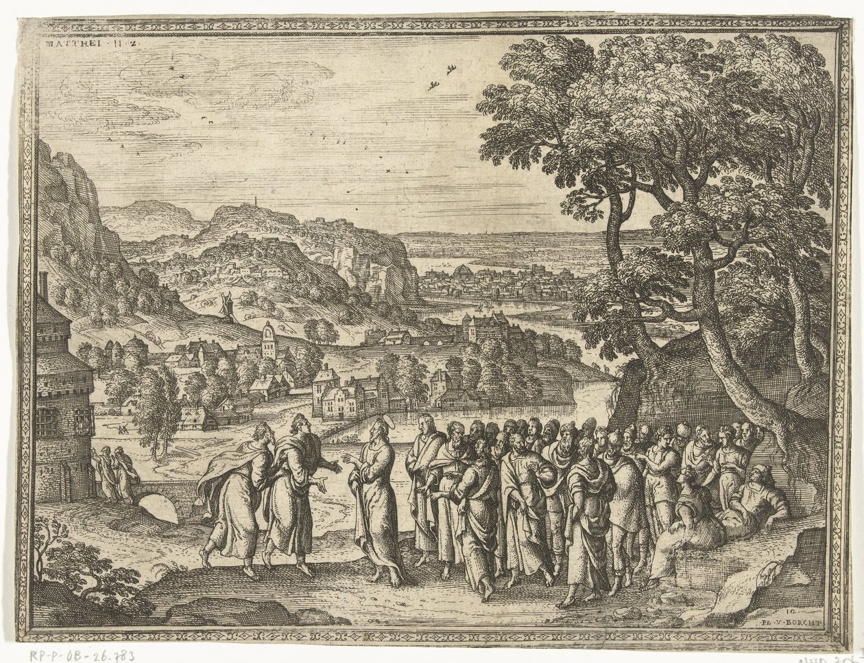 Kristus svarar Johannes lärjungar Bilder och scener från Bibeln (serietitel) av Pieter van der Borcht (I)