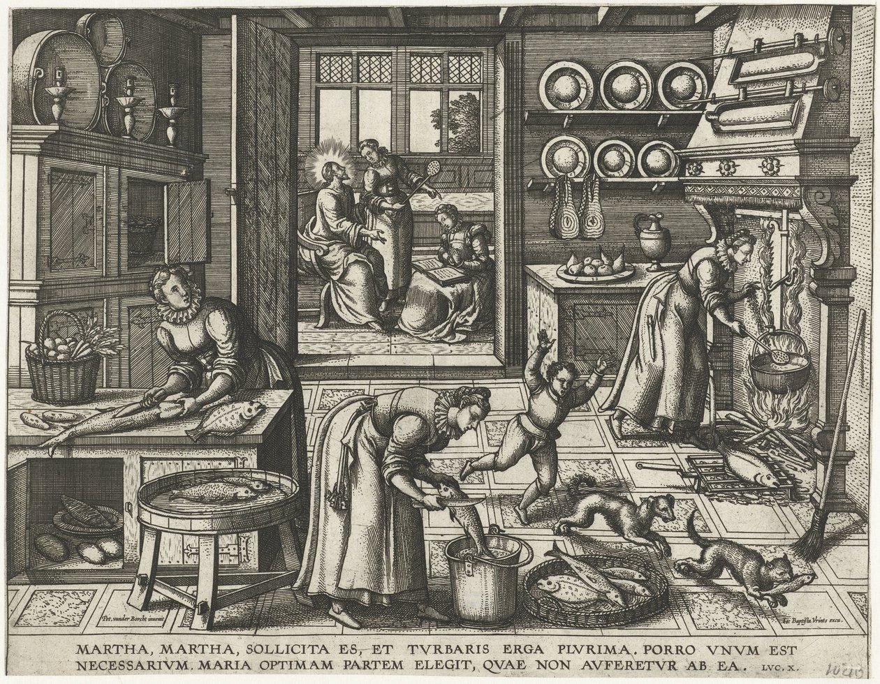 Kristus i Martas och Marias hus av Pieter van der Borcht (I)