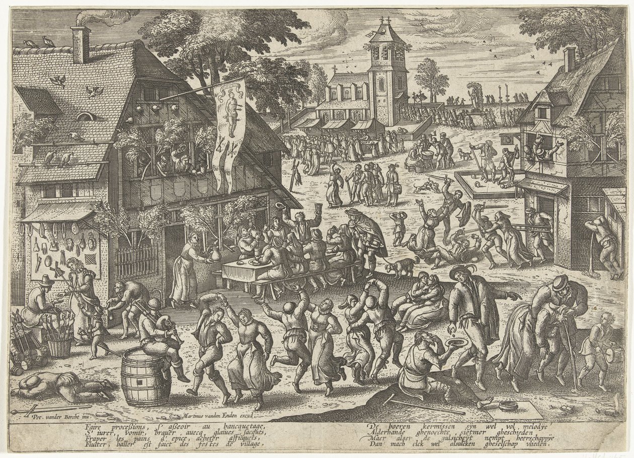 Fest för St. Sebastian-gillet av Pieter van der Borcht (I)