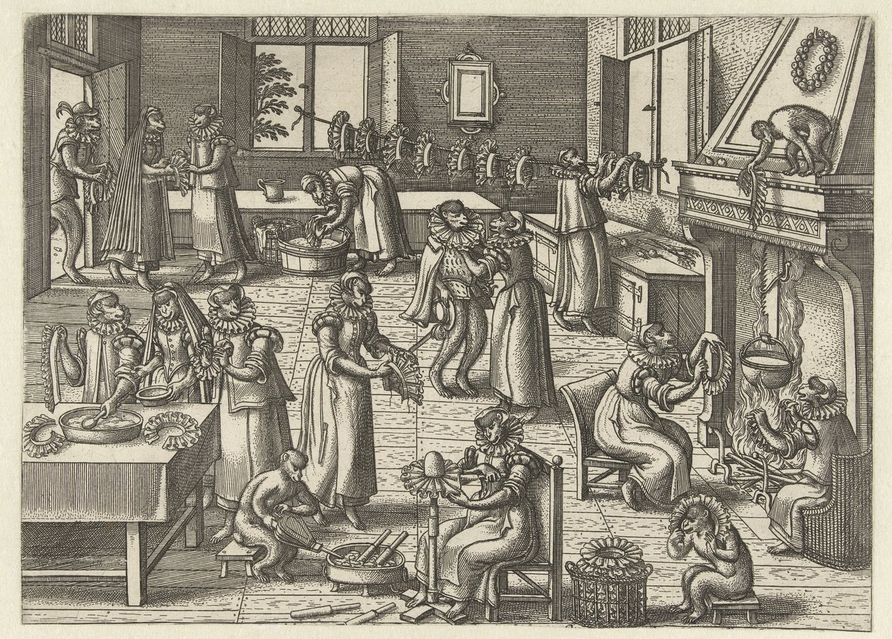 krage studio Apenspel (serietitel) av Pieter van der Borcht (I)