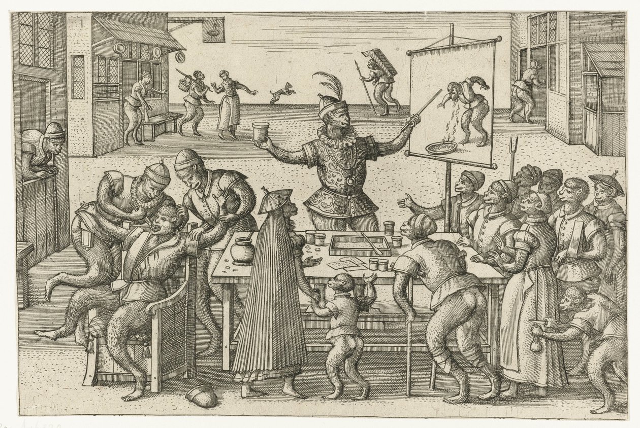 Kvacksalvare Monkey Game (serietitel) av Pieter van der Borcht (I)