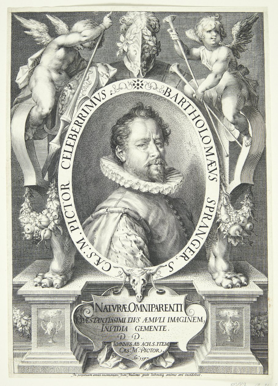 Gud visar sig för Abraham i form av en ängel, och Abraham går av Pieter van der Borcht