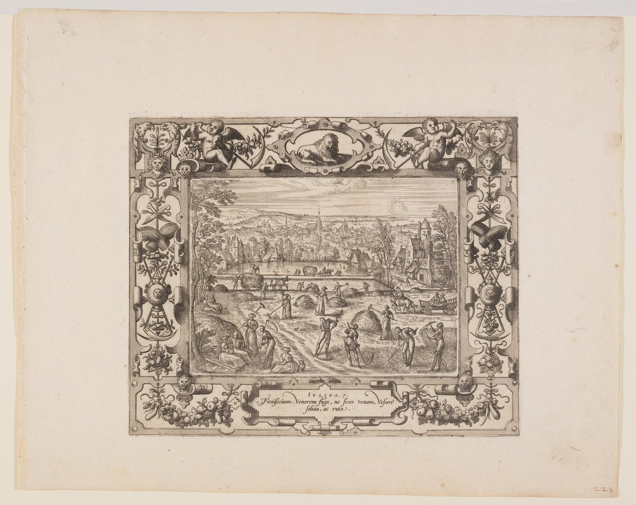 Juli, från The Twelve Months av Pieter van der Borcht