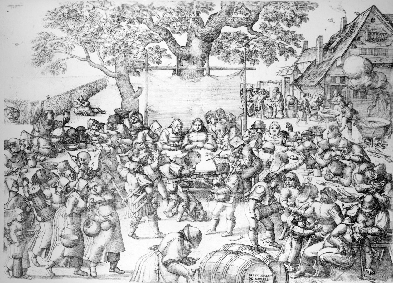 Bröllopsfesten, 1560 av Pieter van der Borcht