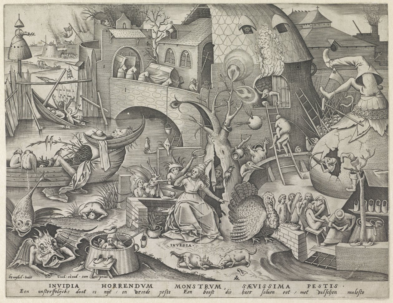 Avundas Invidia (titel på objekt) De sju dödssynderna (serietitel) av Pieter van der Heyden