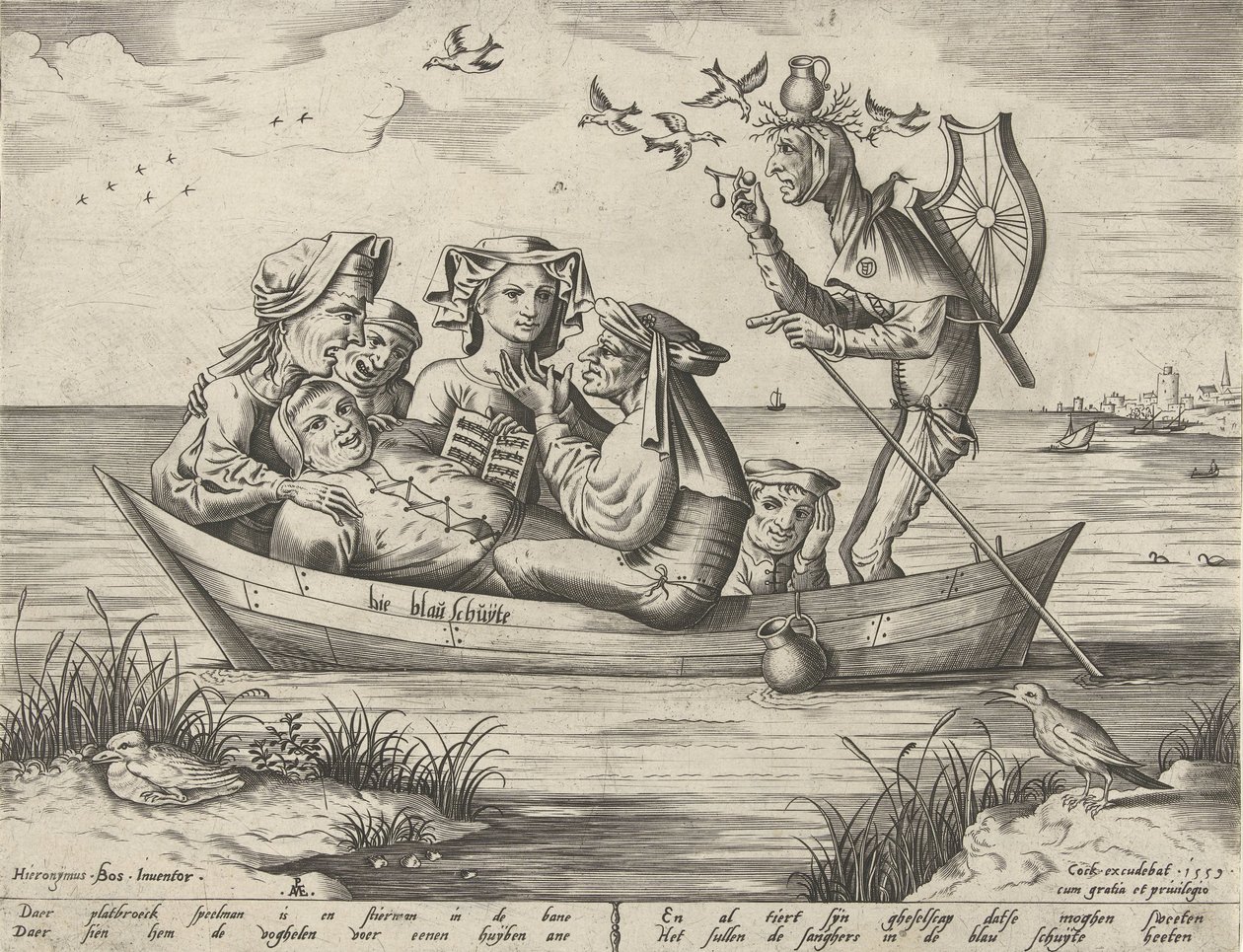Den blå pråmen Bie blau schuijte (titel på objekt) av Pieter van der Heyden