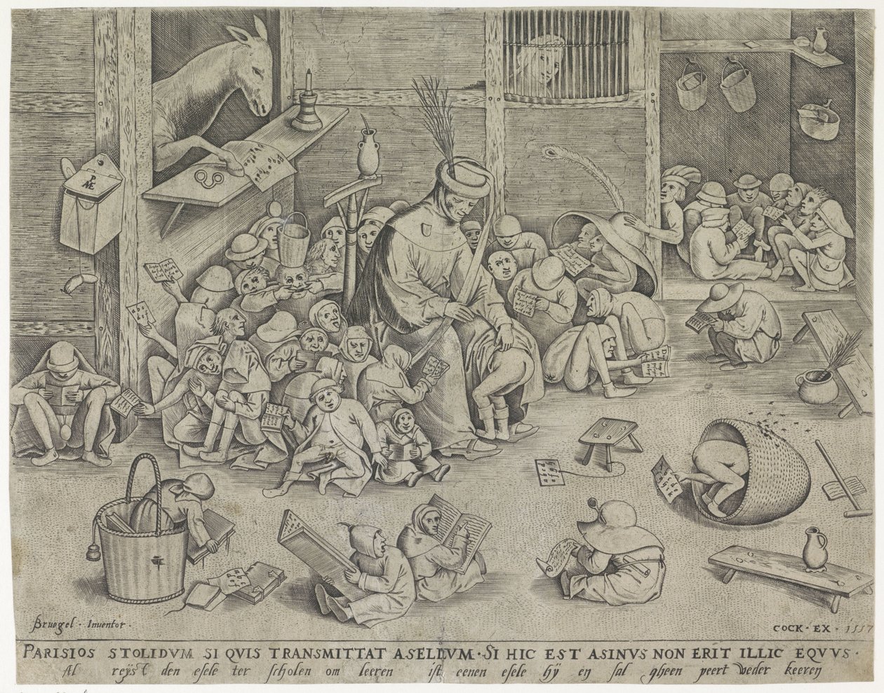 Åsnan i skolan av Pieter van der Heyden