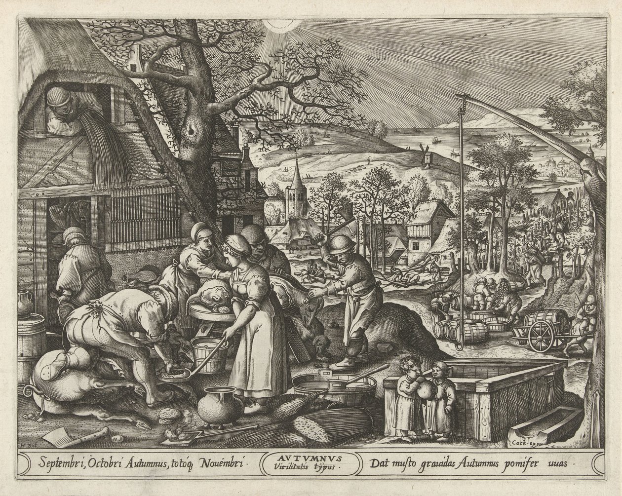 Höst Autumnus (titel på objekt) The Four Seasons (serietitel) av Pieter van der Heyden