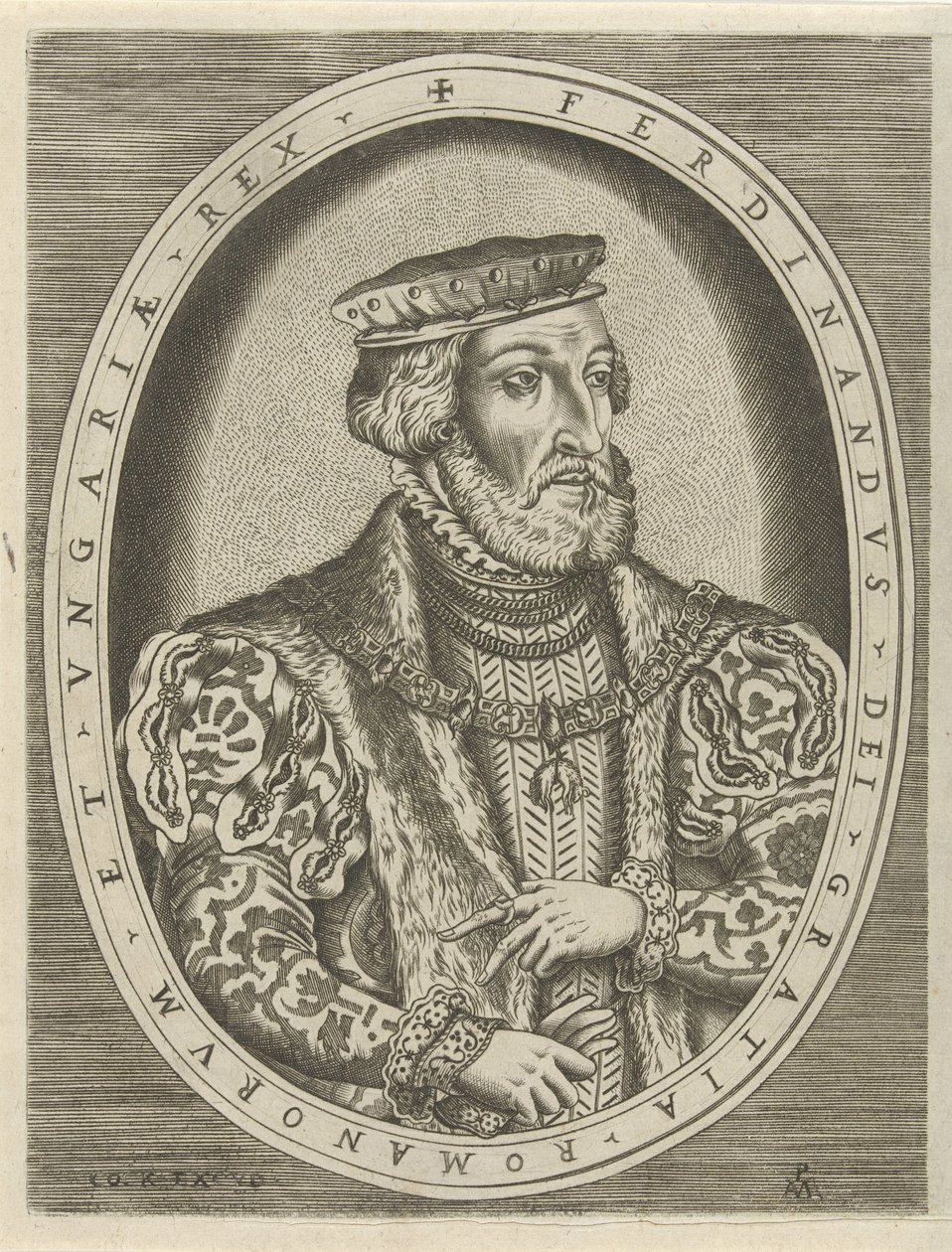 Porträtt av Ferdinand I av Habsburg, tysk kejsare Porträtt av linjaler (serietitel) av Pieter van der Heyden