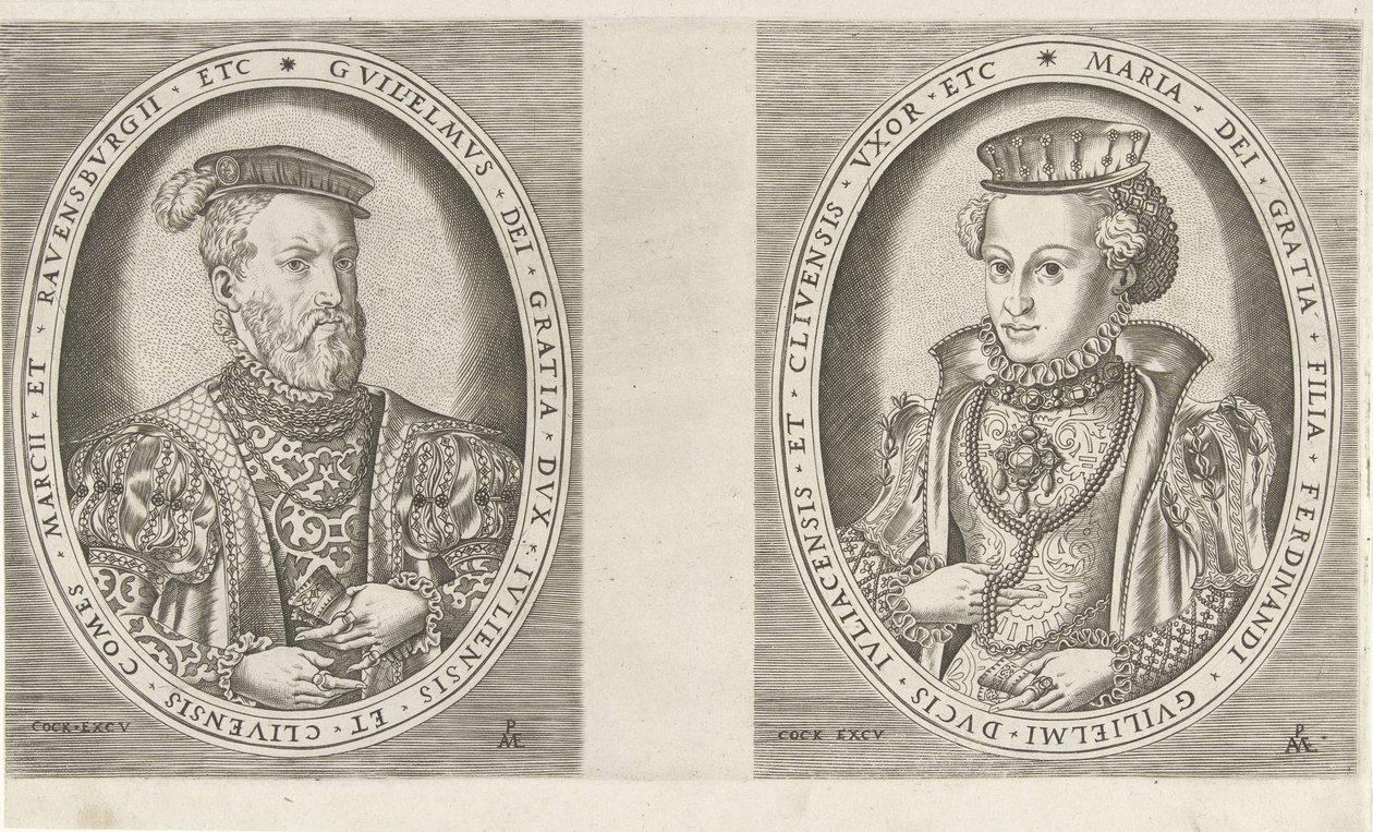 Porträtt av Vilhelm II, hertig av Gelre, och av Maria av Österrike, hertiginna av Gelre Porträtt av linjaler (serietitel) av Pieter van der Heyden