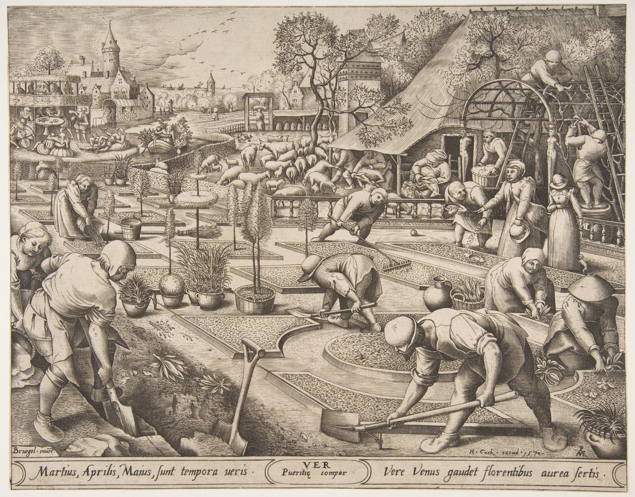 Spring Ver från Årstiderna, 1570. av Pieter van der Heyden