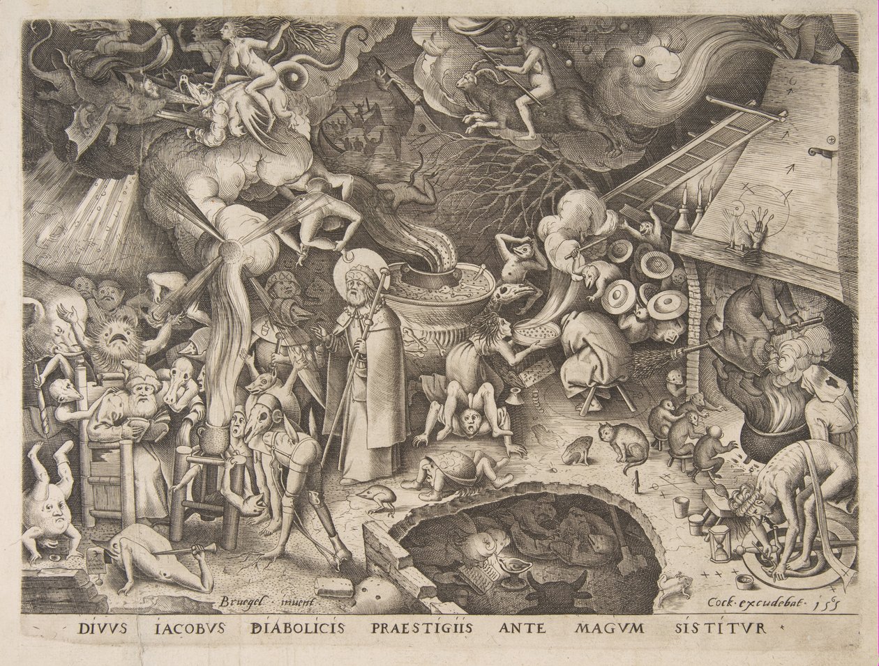 St. James och trollkarlen Hermogenes, 1565. av Pieter van der Heyden