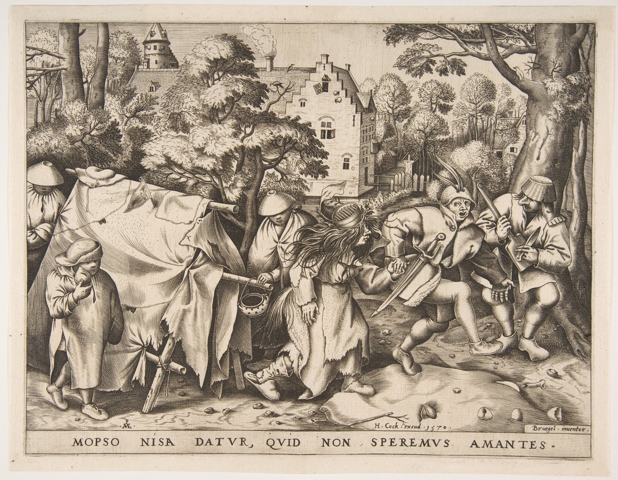Den smutsiga bruden eller äktenskapet mellan Mopsus och Nisa, 1570. av Pieter van der Heyden