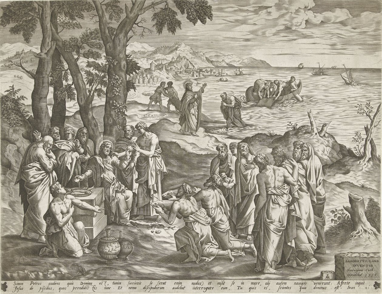 Underbar fångst av fisk och underbar utfodring av Pieter van der Heyden