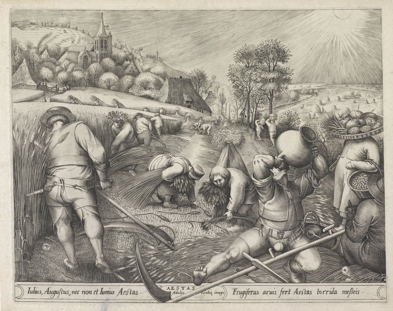 Sommar Aestas (titel på objekt) The Four Seasons (serietitel) av Pieter van der Heyden