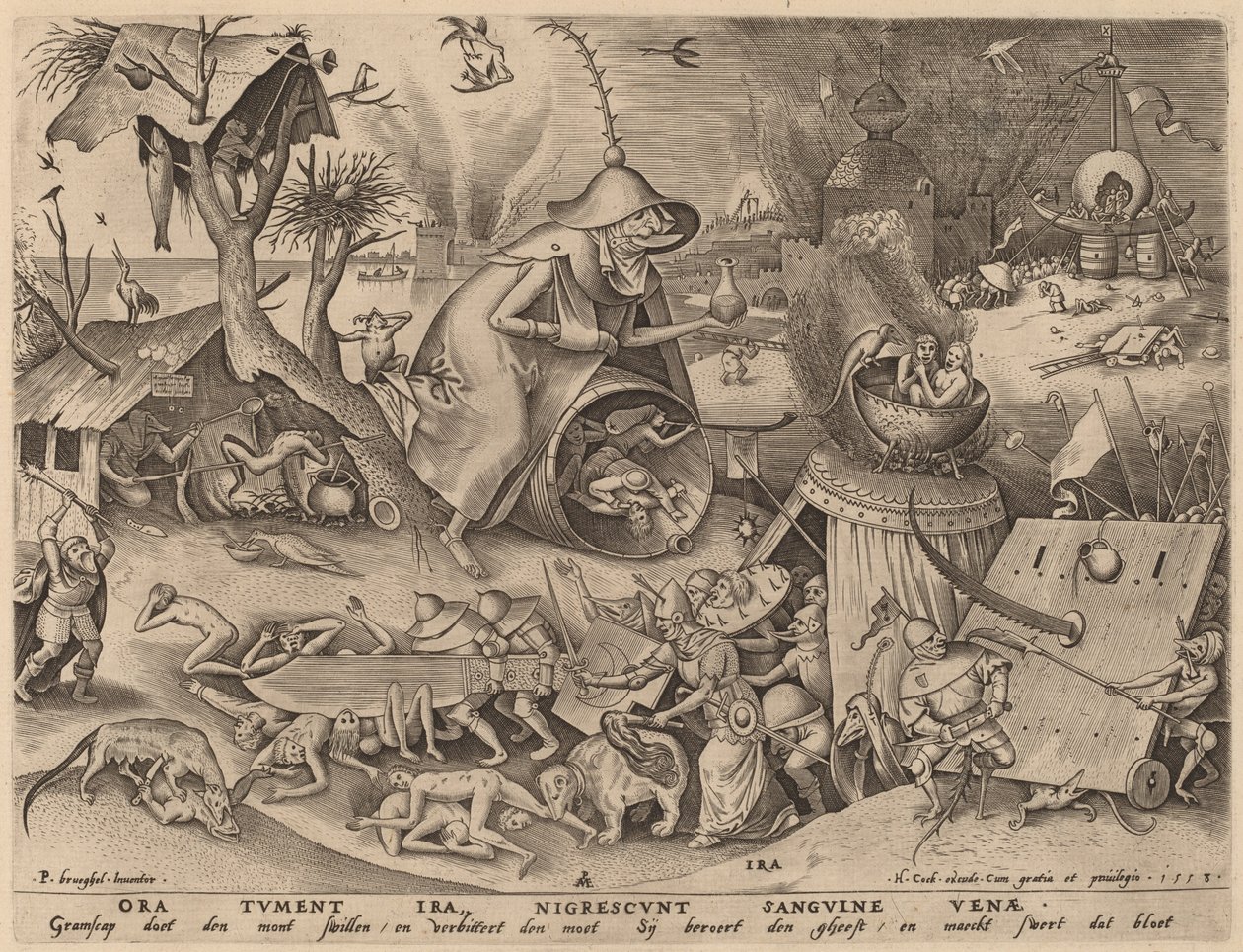 Ilska av Pieter van der Heyden after Pieter Bruegel the Elder