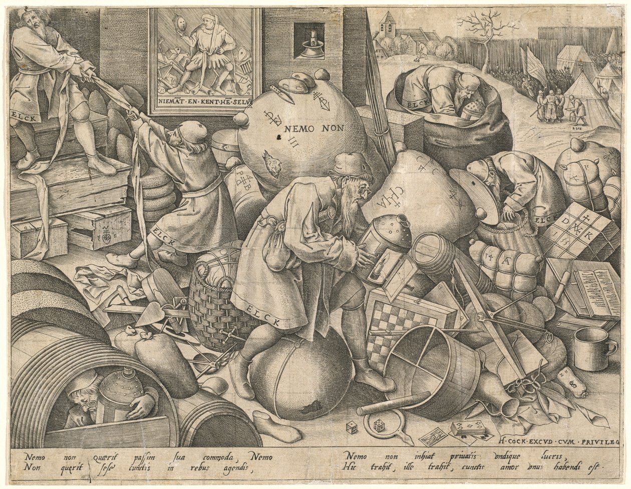 Varje man av Pieter van der Heyden after Pieter Bruegel the Elder