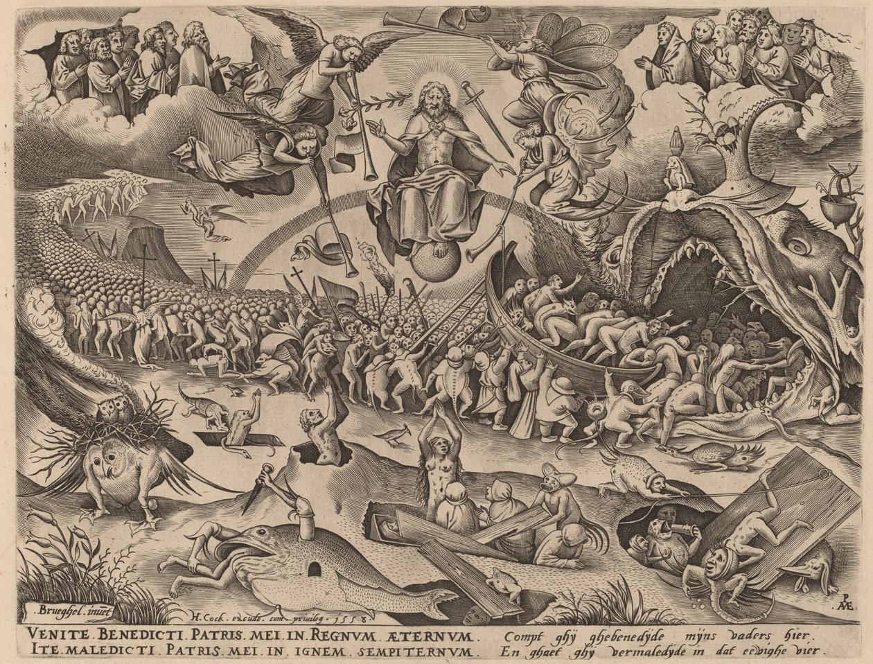 Den sista domen av Pieter van der Heyden after Pieter Bruegel the Elder