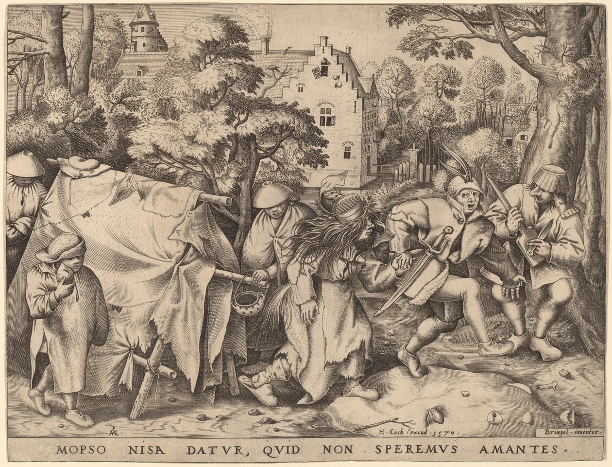 Bröllopet mellan Mopsus och Nisa av Pieter van der Heyden after Pieter Bruegel the Elder