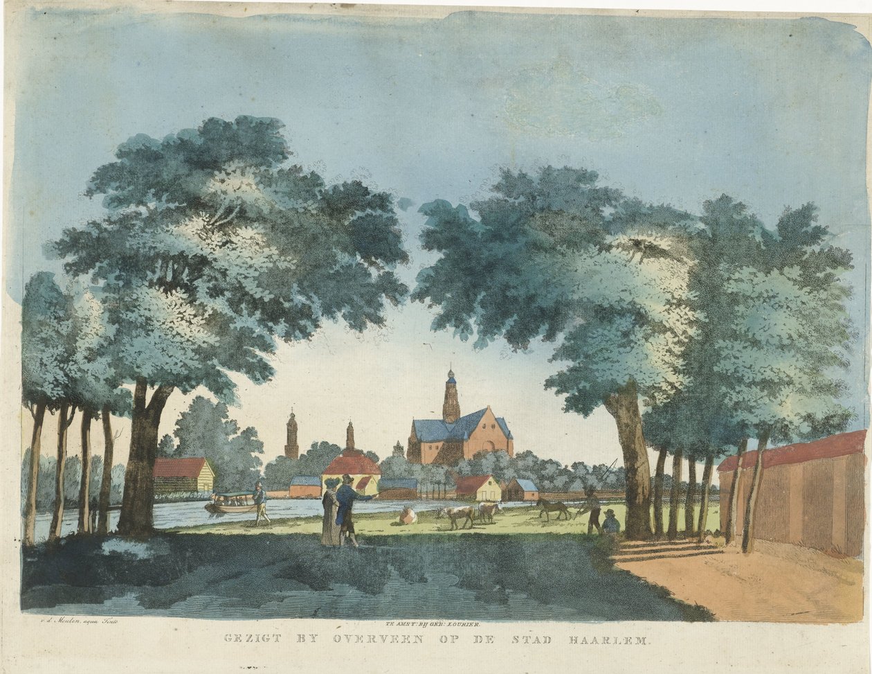 Utsikt över Haarlem från Overveen Utsikt från Overveen på staden Haarlem (titel på objekt) av Pieter van der Meulen