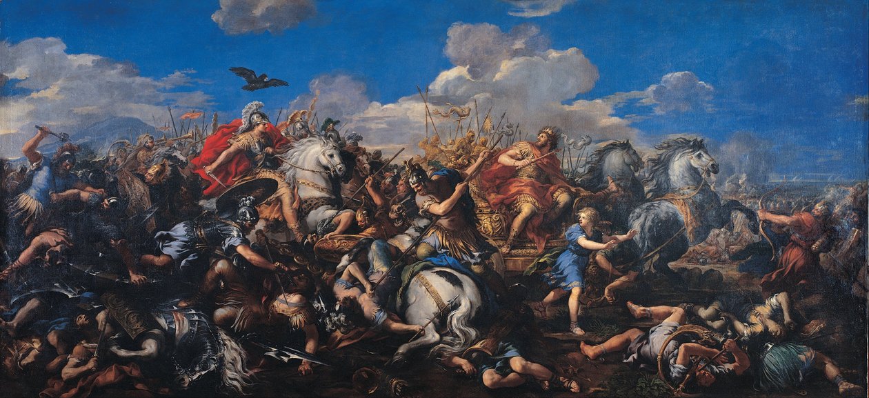 Slaget mellan Alexander och Darius av Pietro da Cortona