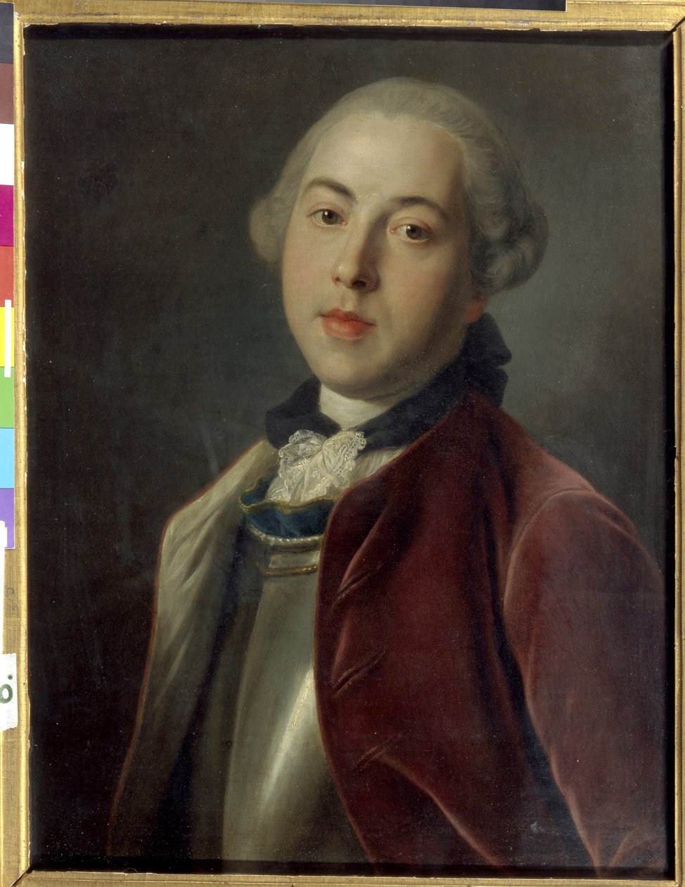Porträtt av greve Alexander Mihailovich Galitzine av Pietro Antonio Rotari