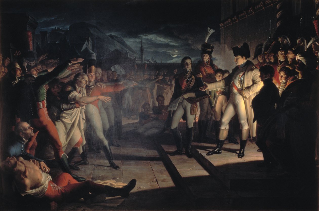 Sassonis ed till Napoleon Bonaparte (1769-1821) efter slaget vid Jena-Auerstadt, 14 oktober 1806, 1820 (se även 187778) av Pietro Benvenuti