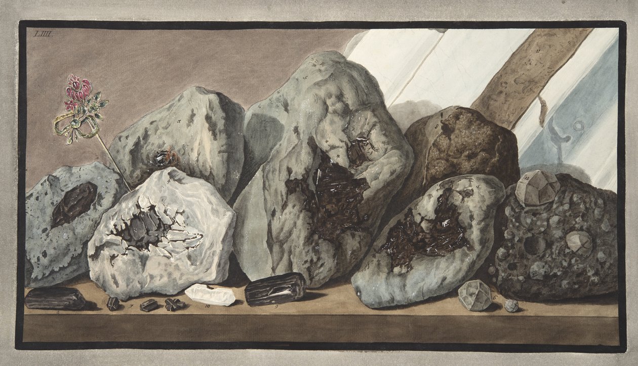 Stenar av kristaller kallade Gems of Mount Vesuvius, Plate LIIII, från 