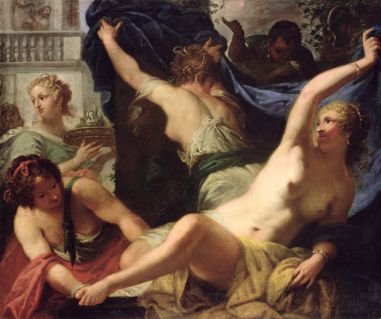Bathsheba Bathing, 1655-70  av Pietro Liberi