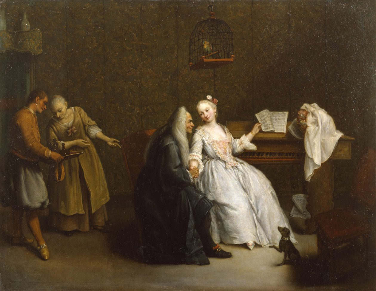 Musiklektionen, c.1760 av Pietro Longhi