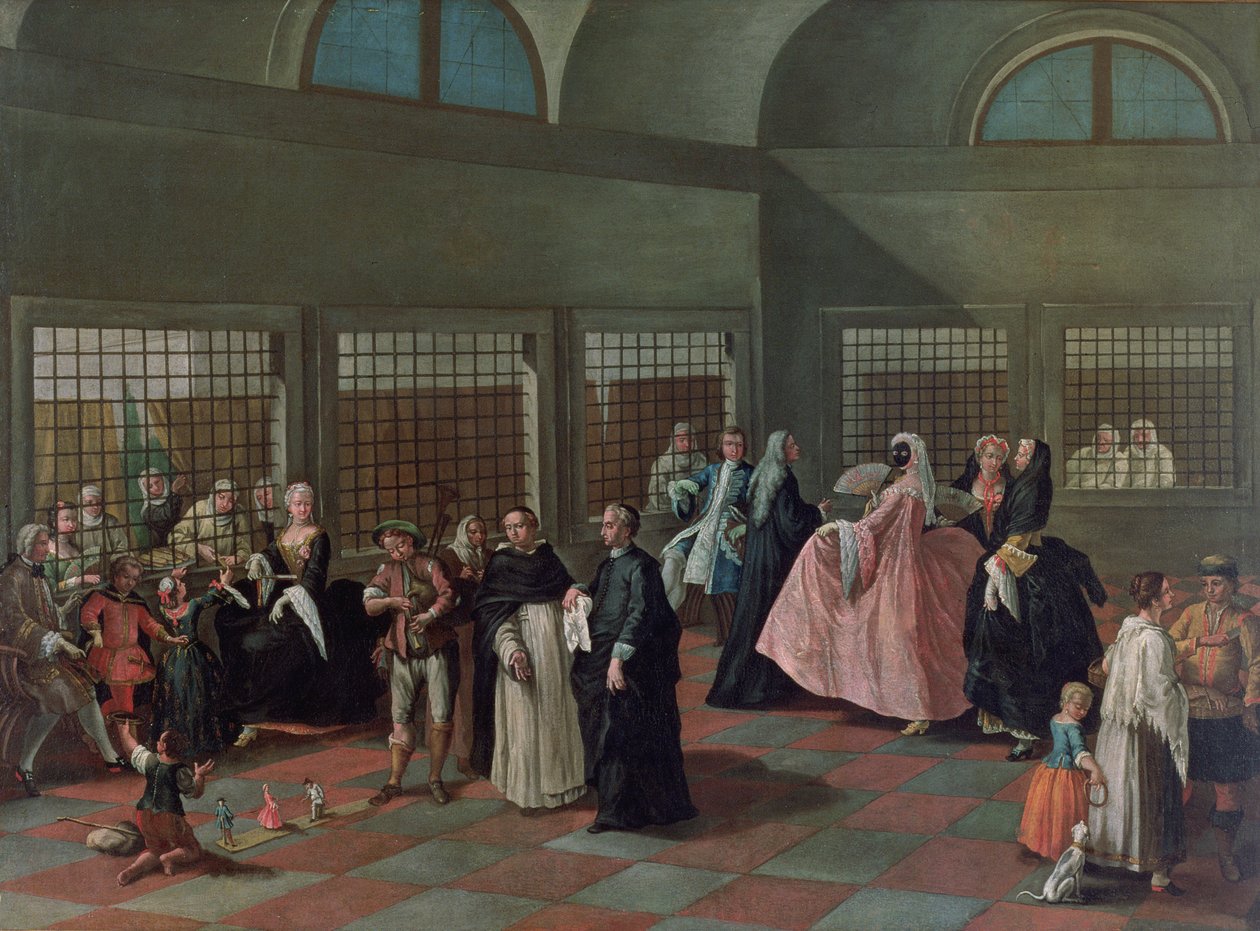 Besökssalen i klostret av Pietro Longhi