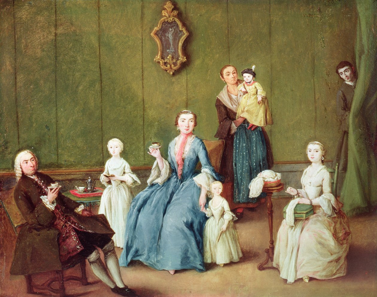 Venetiansk familj av Pietro Longhi