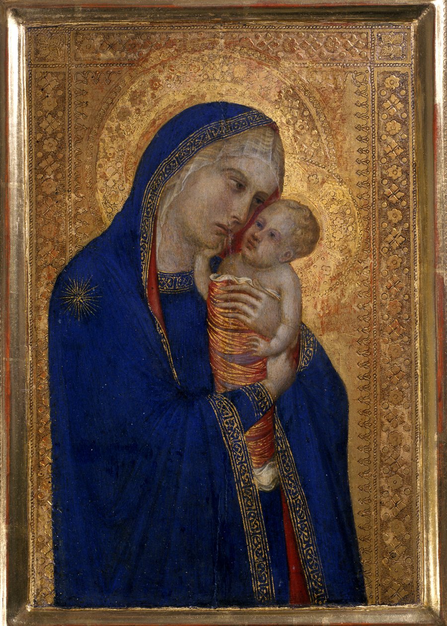 Madonna och barn, ca 1330 (tempera på trä) av Pietro Lorenzetti