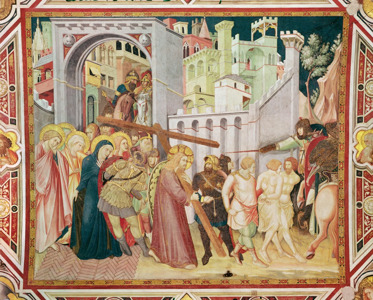 Uppstigningen till Golgata, ca 1320 av Pietro Lorenzetti