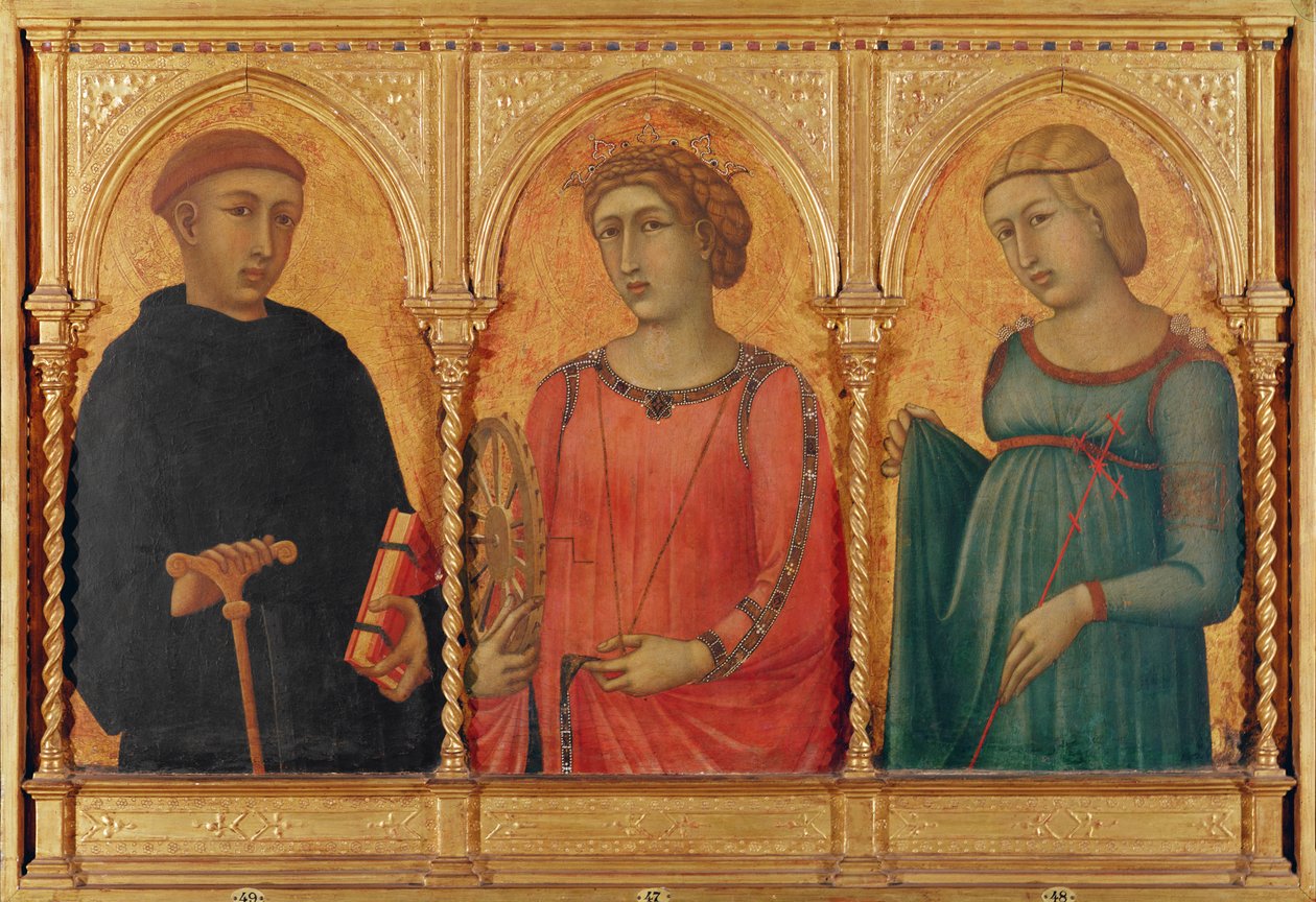 Tre heliga av Pietro Lorenzetti