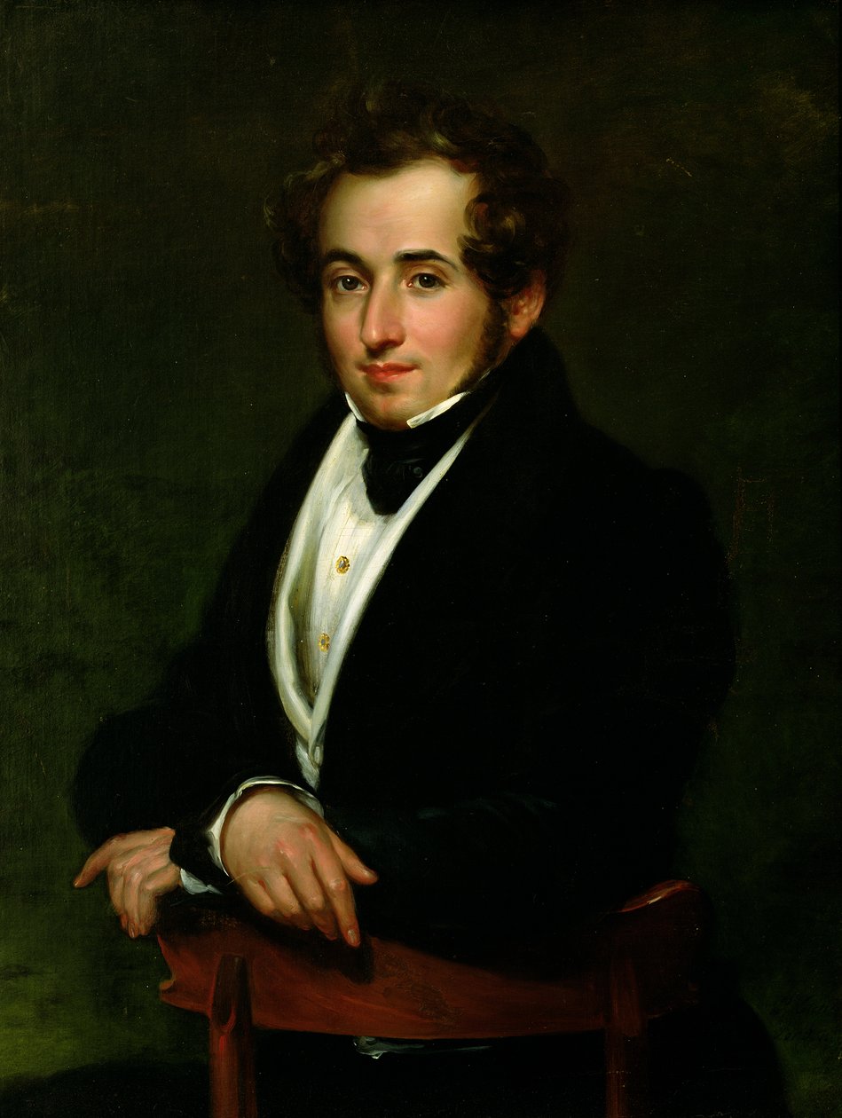 Porträtt av Vincenzo Bellini (1801-35) av Pietro Lucchini