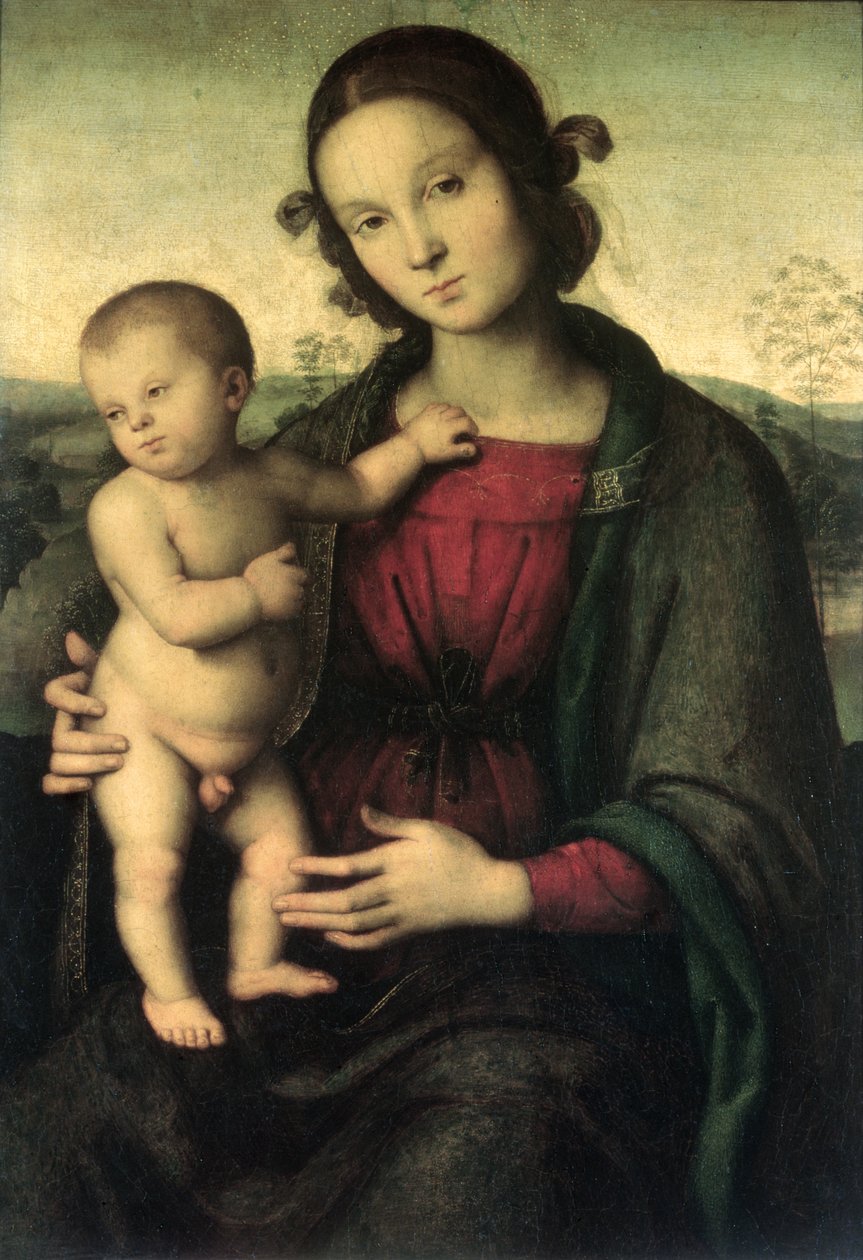 Madonna och barn, ca 1495 av Pietro Perugino