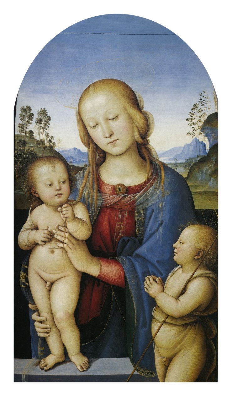 Madonna och barn och San Giovannino av Pietro Perugino