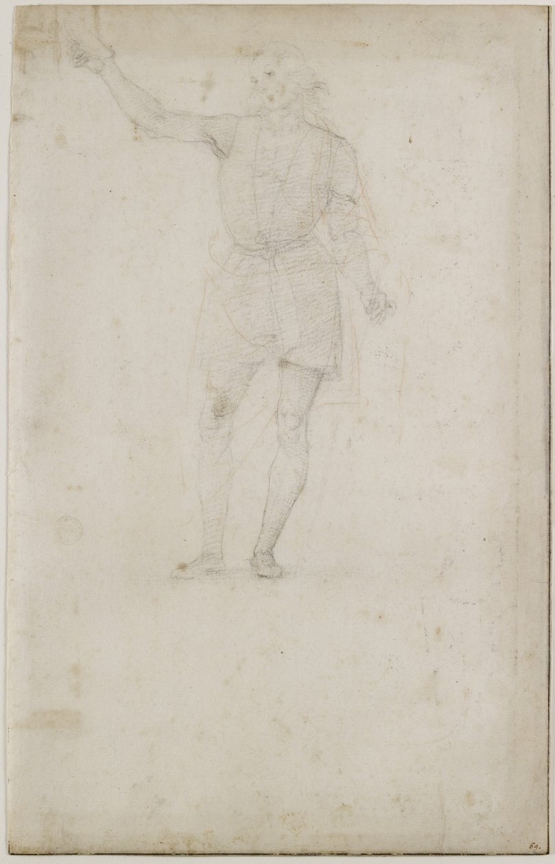Recto: Studera för en Johannes Döparen. Verso: An Eye, WA1846.4 av Pietro Perugino
