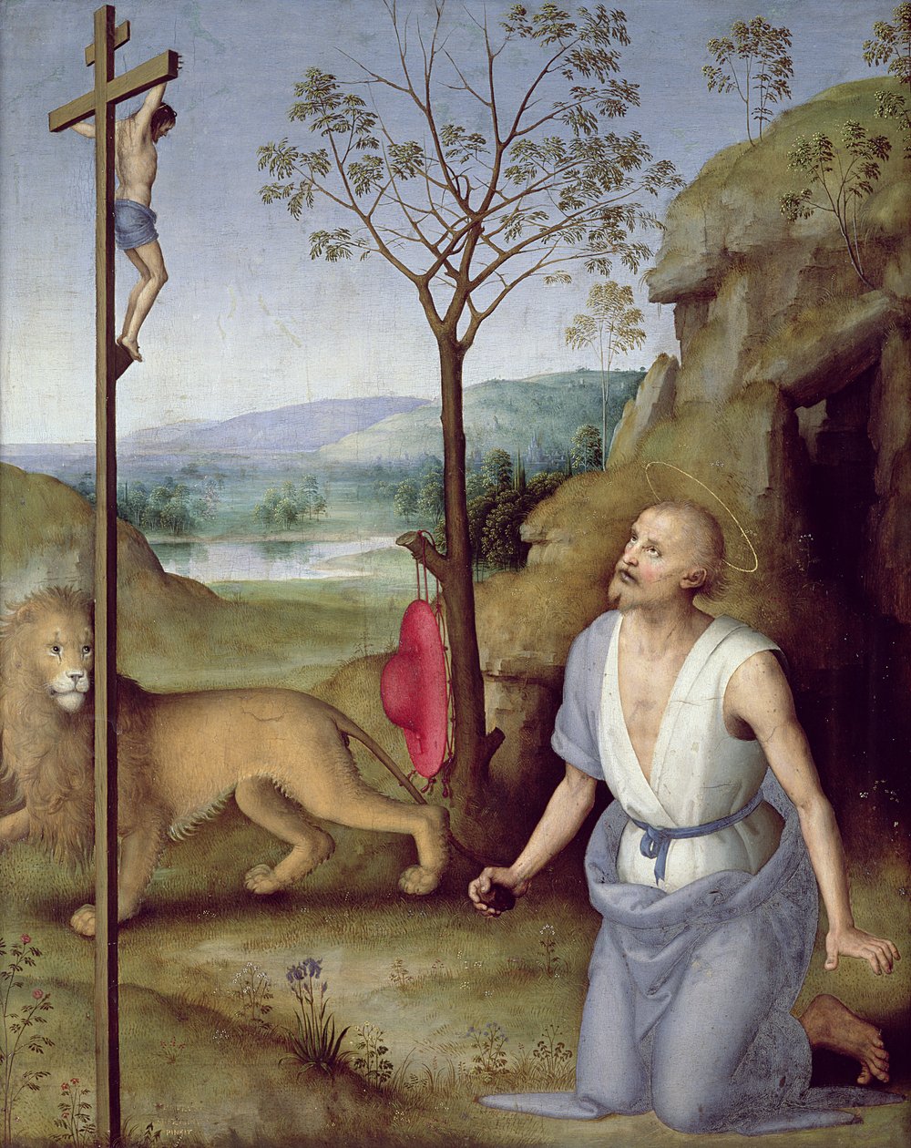 Den helige Hieronymus i öknen, ca 1499-1502 av Pietro Perugino