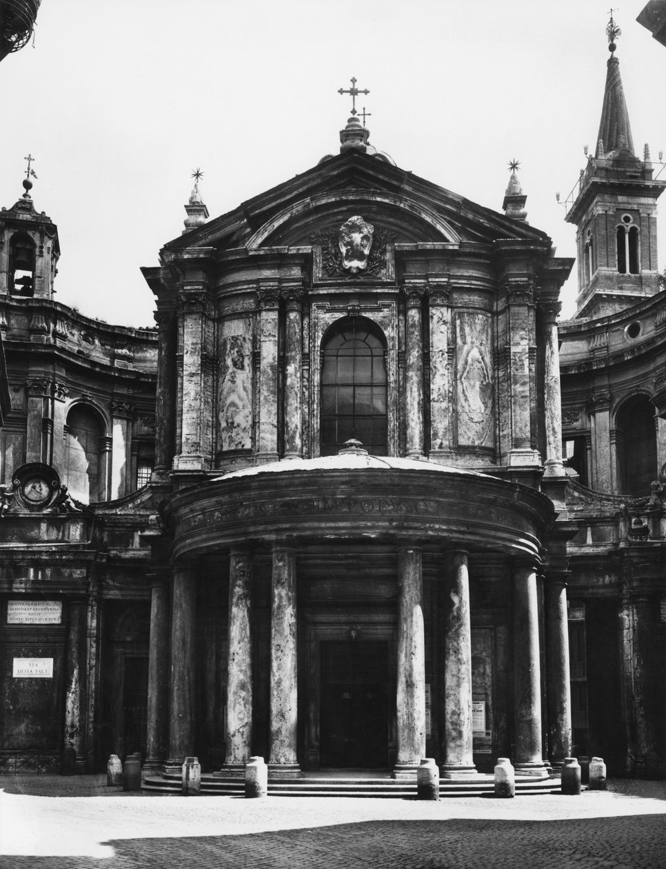 Kyrkan Santa Maria della Pace, fasad, 1656 av Pietro da 1596 1669 Cortona