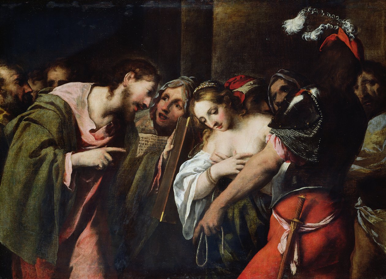 Kristus och äktenskapsbryterskan av Pietro della Vecchia