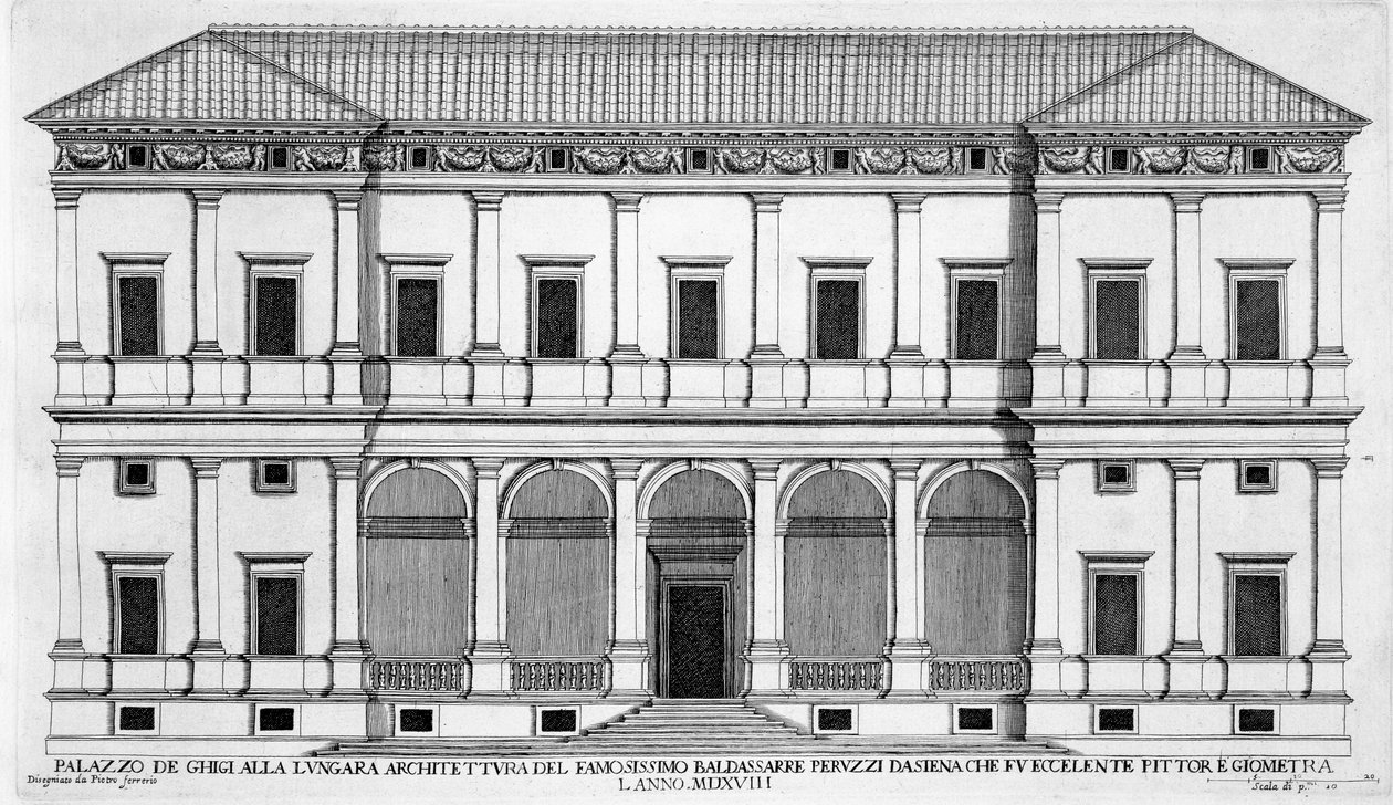 Palazzo Chigi på Lungara, Rom, från 